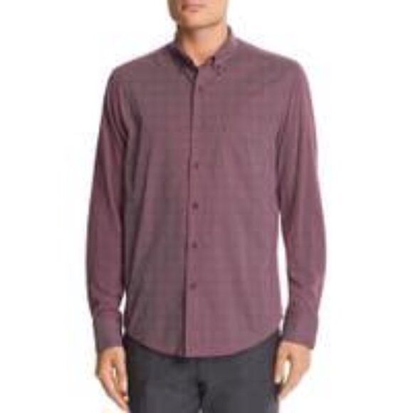 Denim & Flower Button Down Red X-Large - Picture 1 of 9